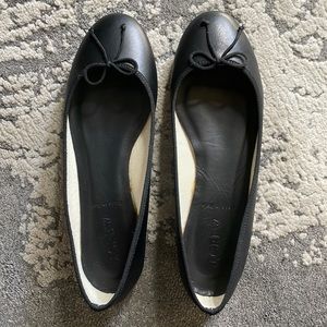 J Crew Classic Leather Ballet Flats Italian Leather Made in Italy
